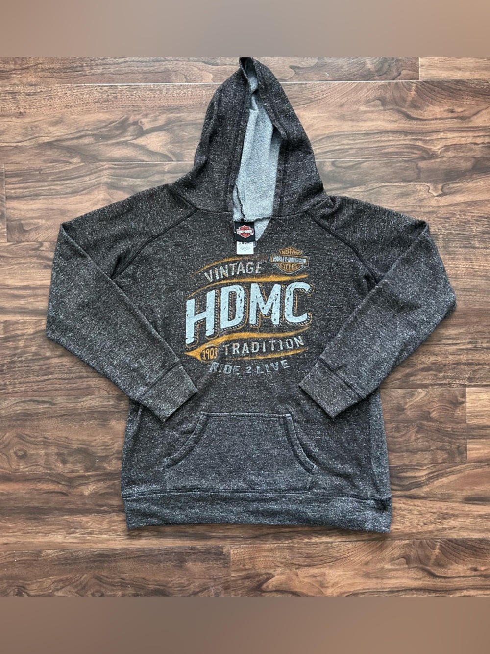 Harley-Davidson Charcoal Gray Hoodie with HDMC Logo